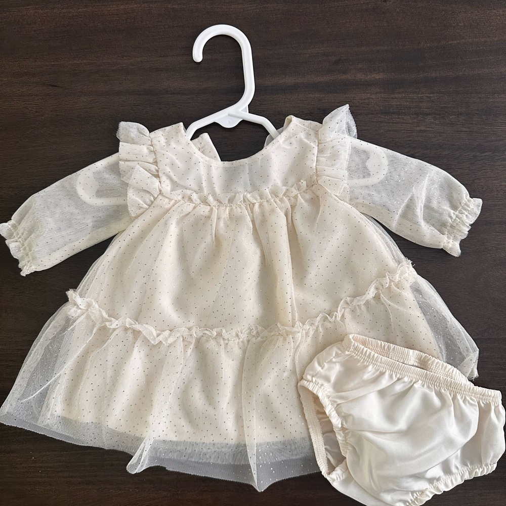 Carter's Ivory Dot Tulle Dress with Matching Bloomers